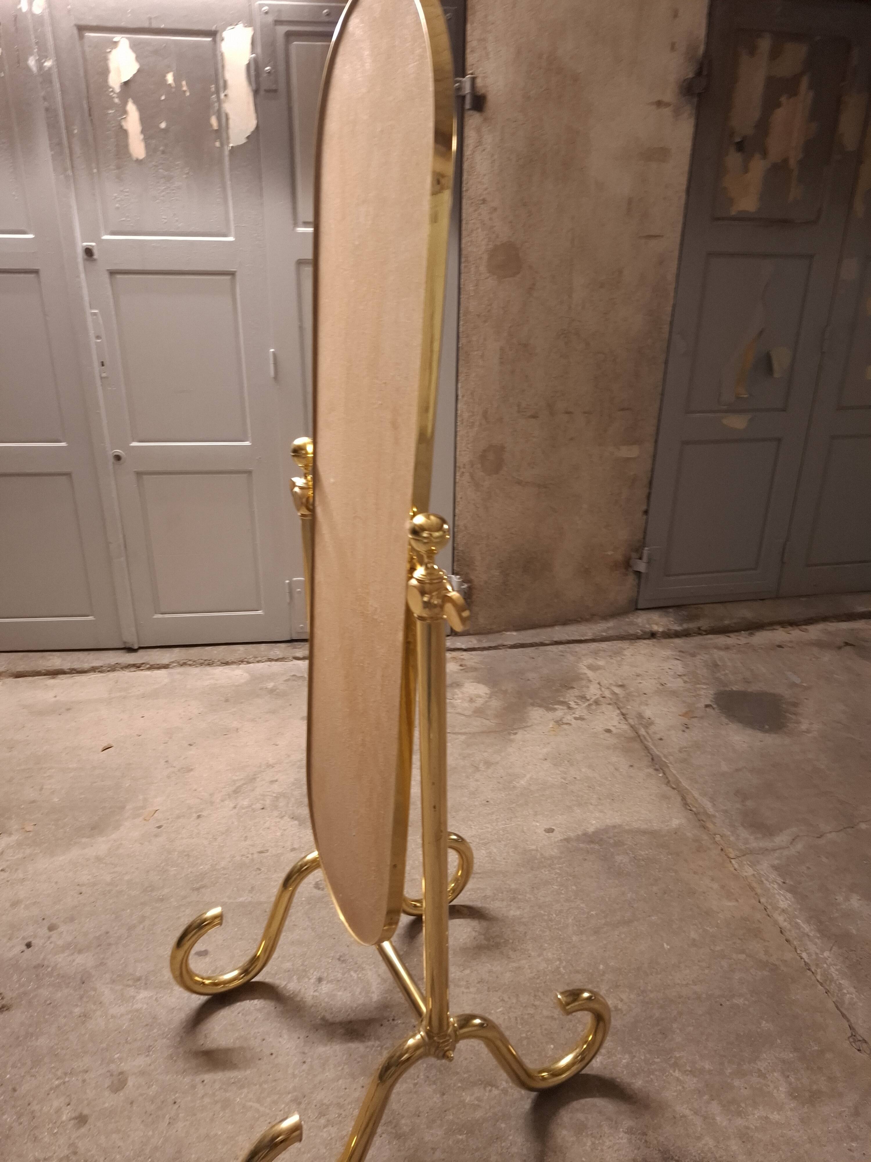 VINTAGE 70'S BRASS MIRROR