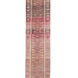 3x13 Rug For Entrway Pale Red Vintage Turkish Runner Rug, 84x394Cm