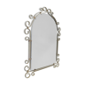 Vintage faceted mirror in aluminum frame