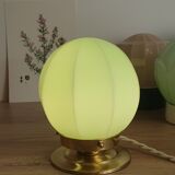 Green opaline table lamp