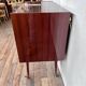 Bar roulant éclairant pieds compas sur roulette 1960