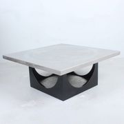 Heinz LILIENTHAL (1927-2006), coffee table, wood, engraved plaque, 1970s