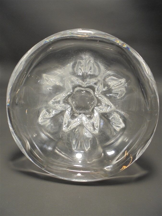 Crystal vase signed Val St Lambert