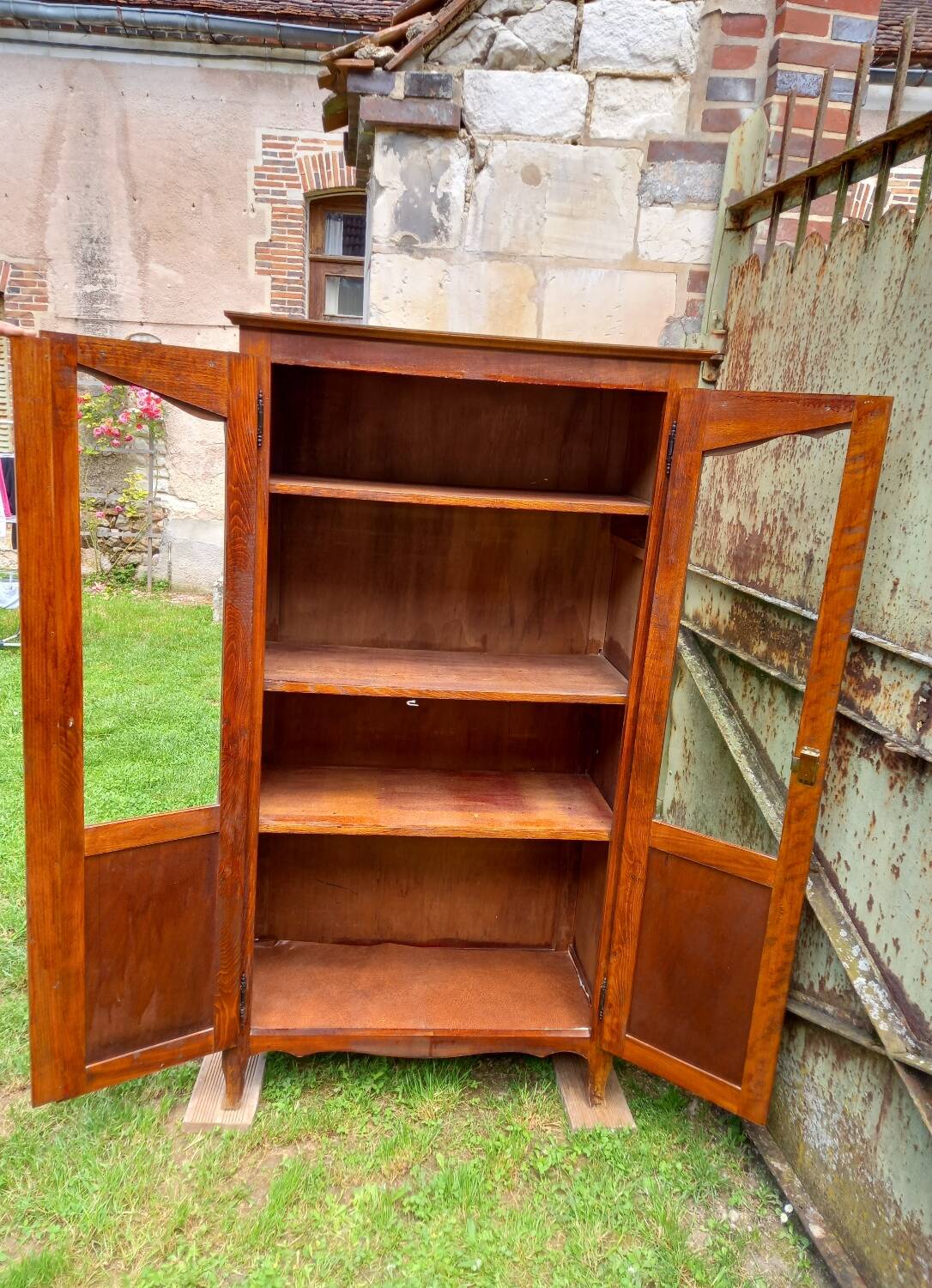Antique wooden display case