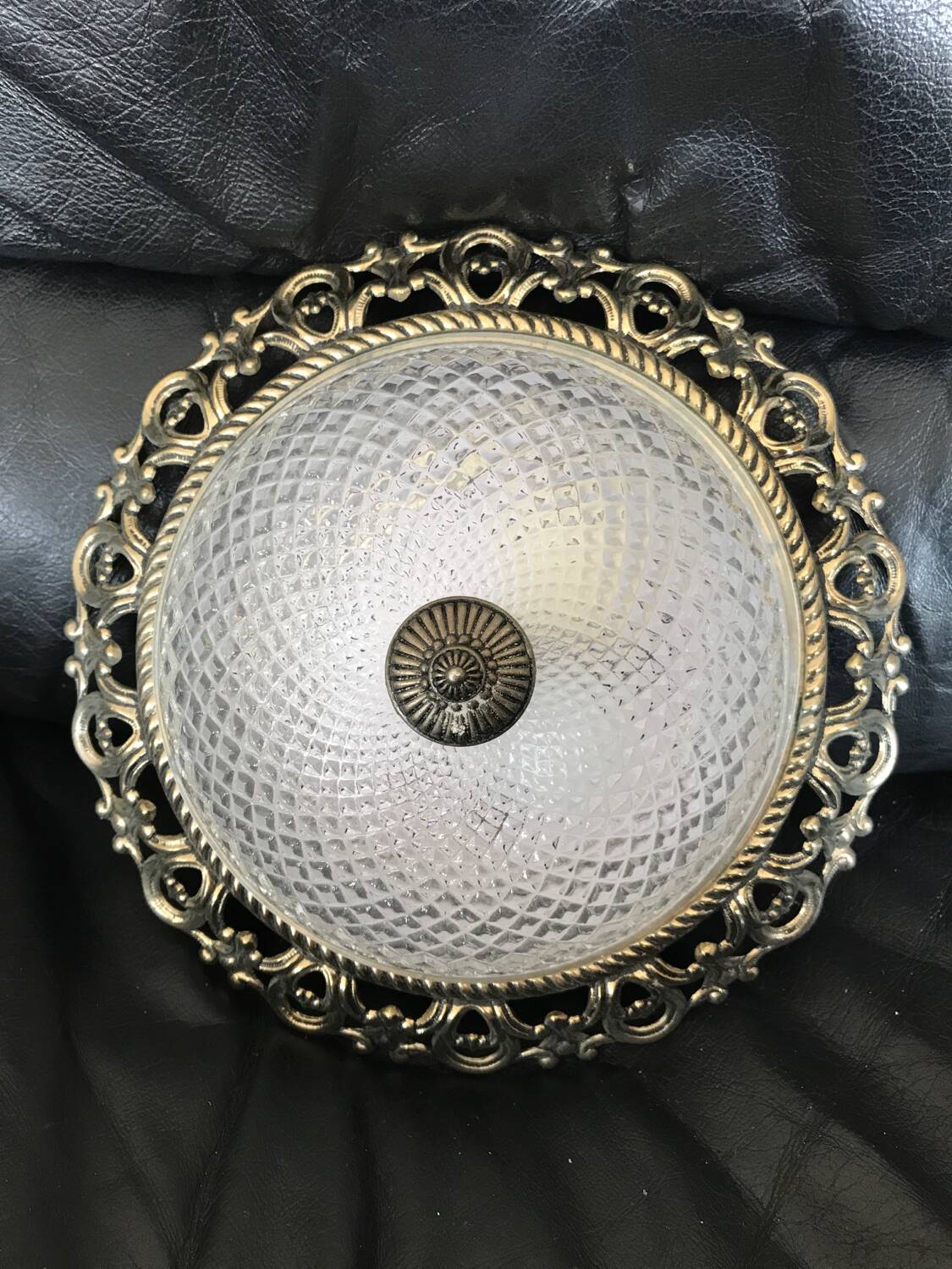 Molded glass ceiling light