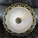 Molded glass ceiling light