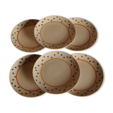 Lot de 6 asiettes Gien modéle Constellation création millefleurs