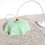 Vintage Clichy porcelain pendant lamp