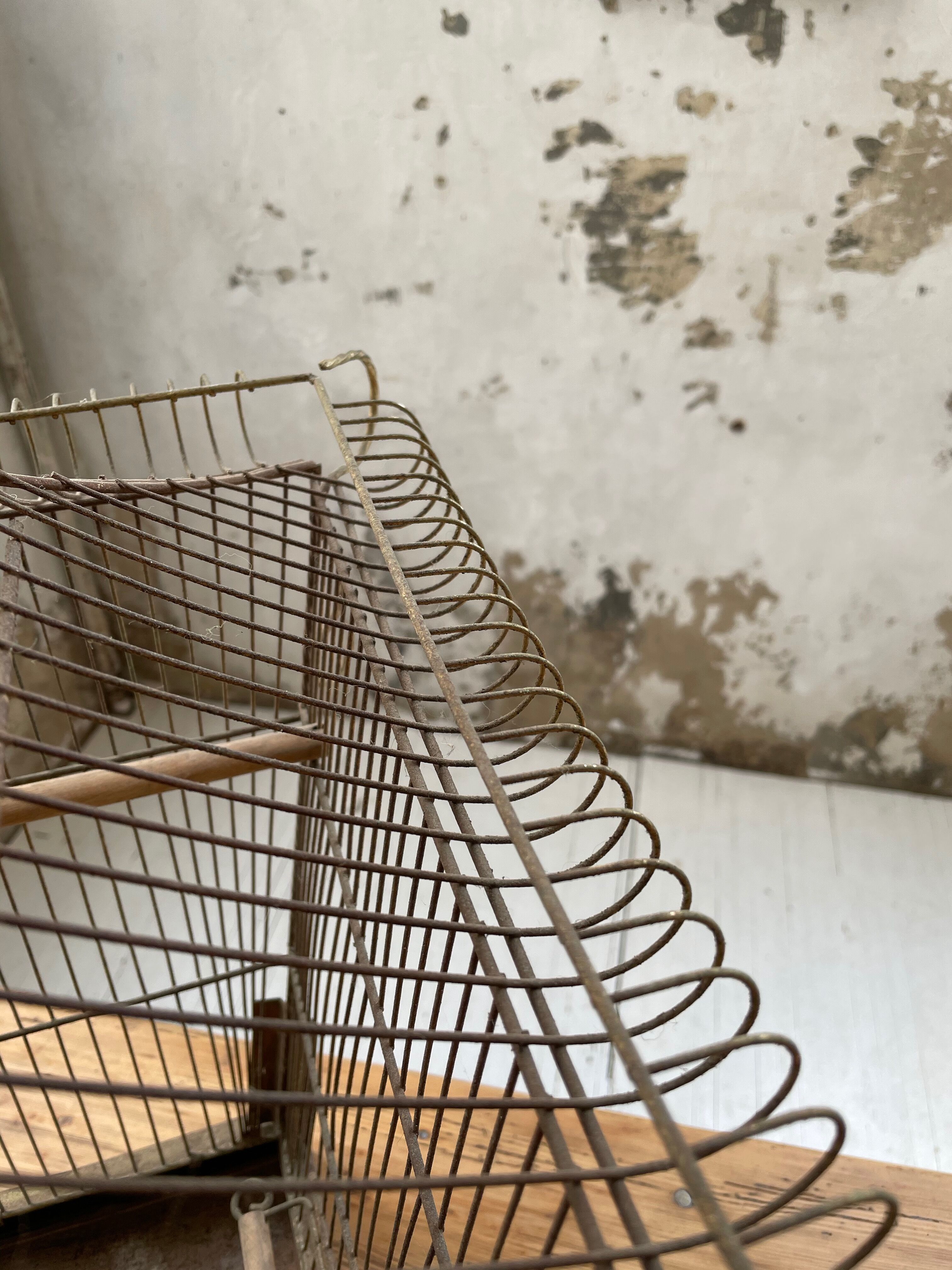 Vintage gold metal cage