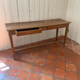 Table Console 2 tiroirs en chêne