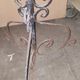 Old church floor lamp chandelier 5 fires torcher wrought iron early 20th century