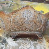 Pair of enamelled cast iron planters from 1900 from Charleville-Mézières