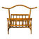 Vintage bamboo and rattan magazine rack