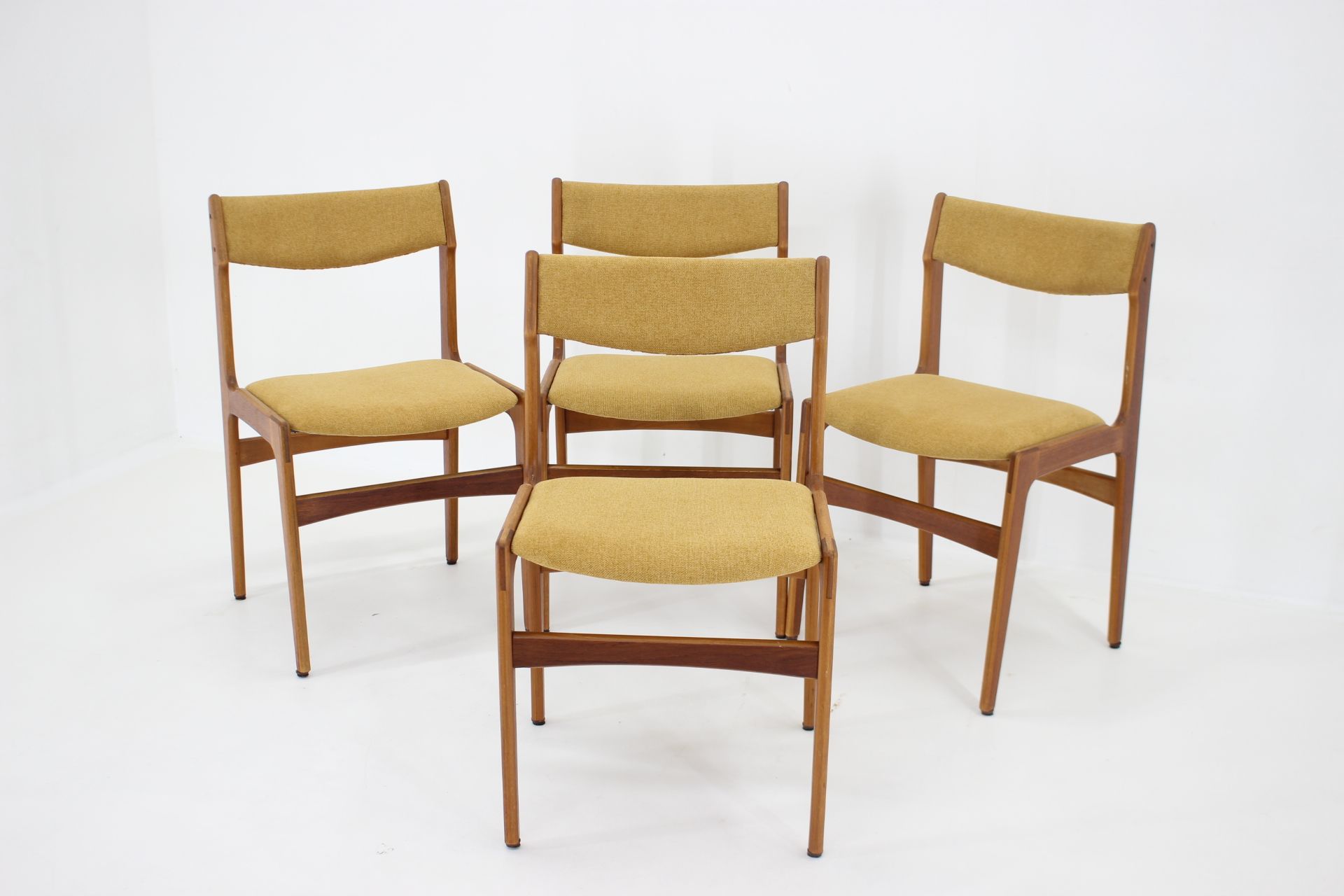 1960s set of four teak dining chairs,denmark