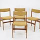 1960s set of four teak dining chairs,denmark