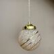 Vintage art deco globe pendant light in pink and gold Clichy glass