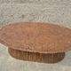 Sheaf of wheat bamboo coffee table glass top 1970s McGuire