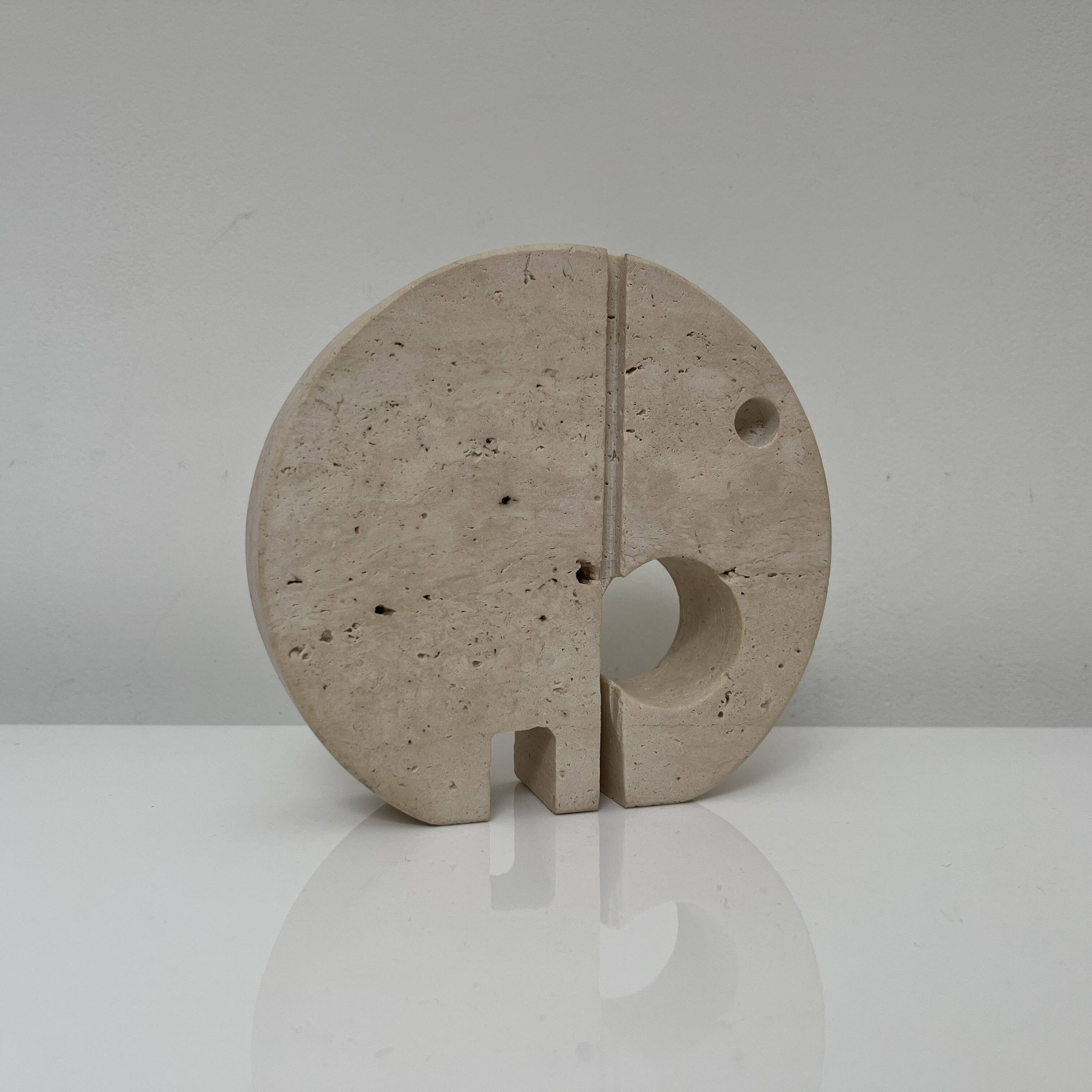 Elephant in travertine Fratelli Mannelli Italy 1970s