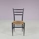 Set of 4 "Spinetto" dining chairs from Chiavari, Italy, 1950s