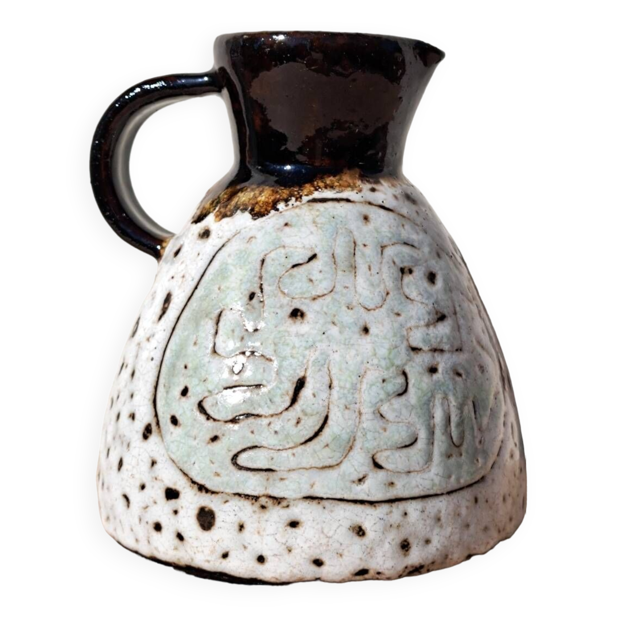 Ceramic pitcher Juliette Derel Vallauris 1960
