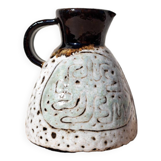Ceramic pitcher Juliette Derel Vallauris 1960