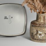Scandinavian Modern Plate and Vase, ceramic, "Baca", Fajance, by Nils Thorsson f