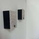 Pair of vintage wall lights, Perspex and black lacquered metal, France 1960