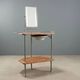 Antique metal and marble dressing table with mirror, Italy, 20th century.