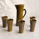 Vintage orangeade service in glazed ceramic – Gladys jug & 5 glasses