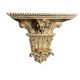 Church wall console shelf in carved gilded wood, 19th century.