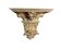 Church wall console shelf in carved gilded wood, 19th century.