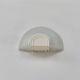 Vintage XL wall light, ribbed glass and white ABS, Prisma, France, 1970.