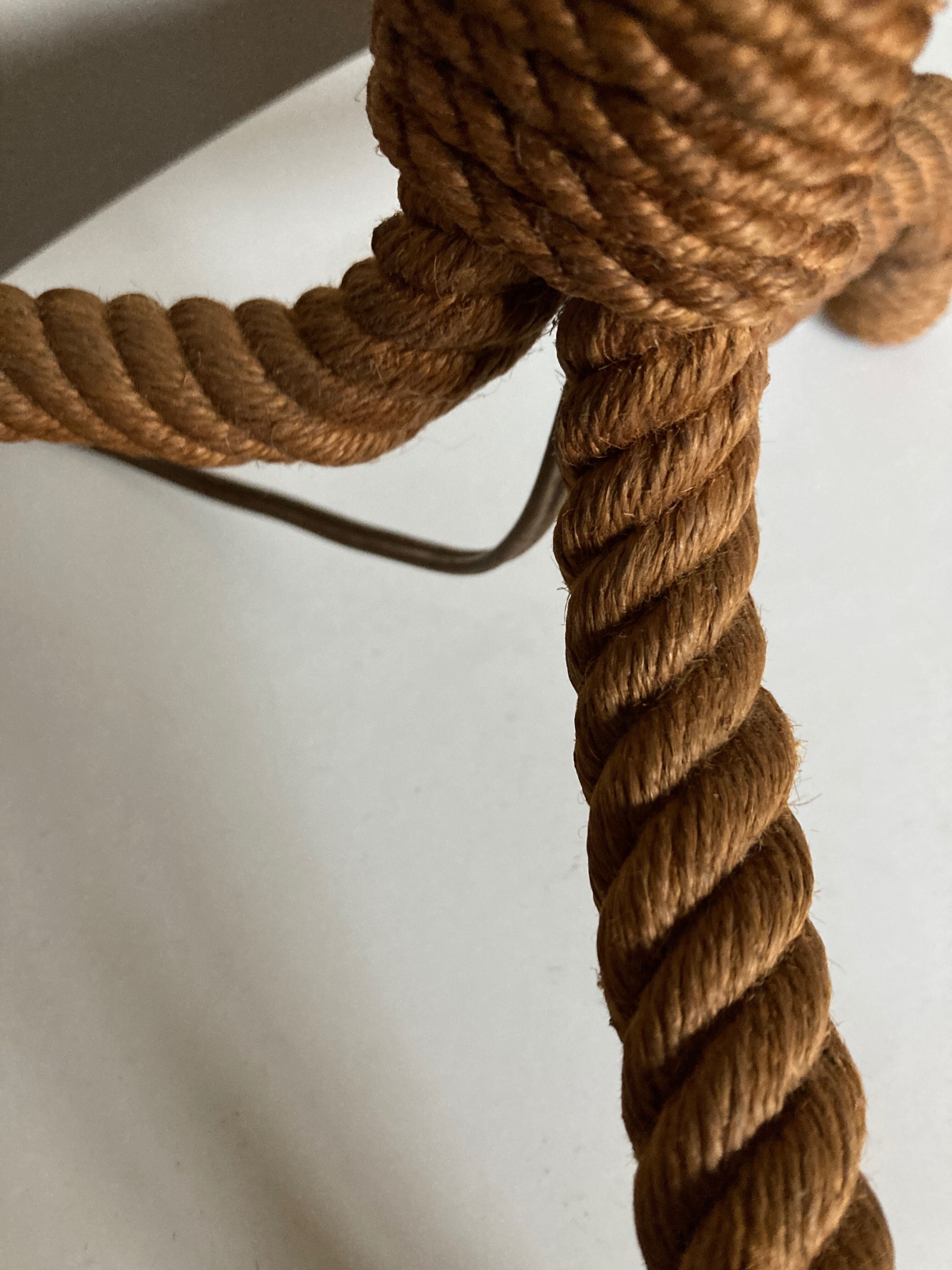 Living room lamp in braided rope 1950 Riviera