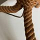 Living room lamp in braided rope 1950 Riviera