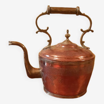 Large 19th century copper kettle.