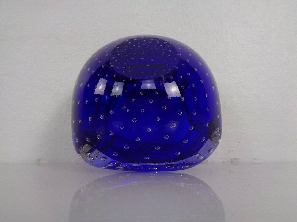 Blue Sommerso Murano Glass Ashtray, Italy, 1960s