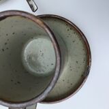 6 cups speckled sandstone espresso with undercups