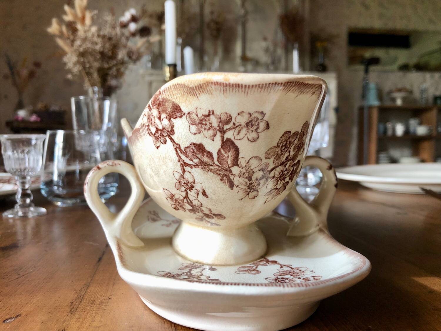 Jules Vieillard Bordeaux Ironstone Sauce Boat