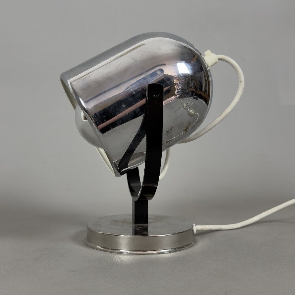 Reggiani Orb table lamp metal eye modernist design Space Age 1970