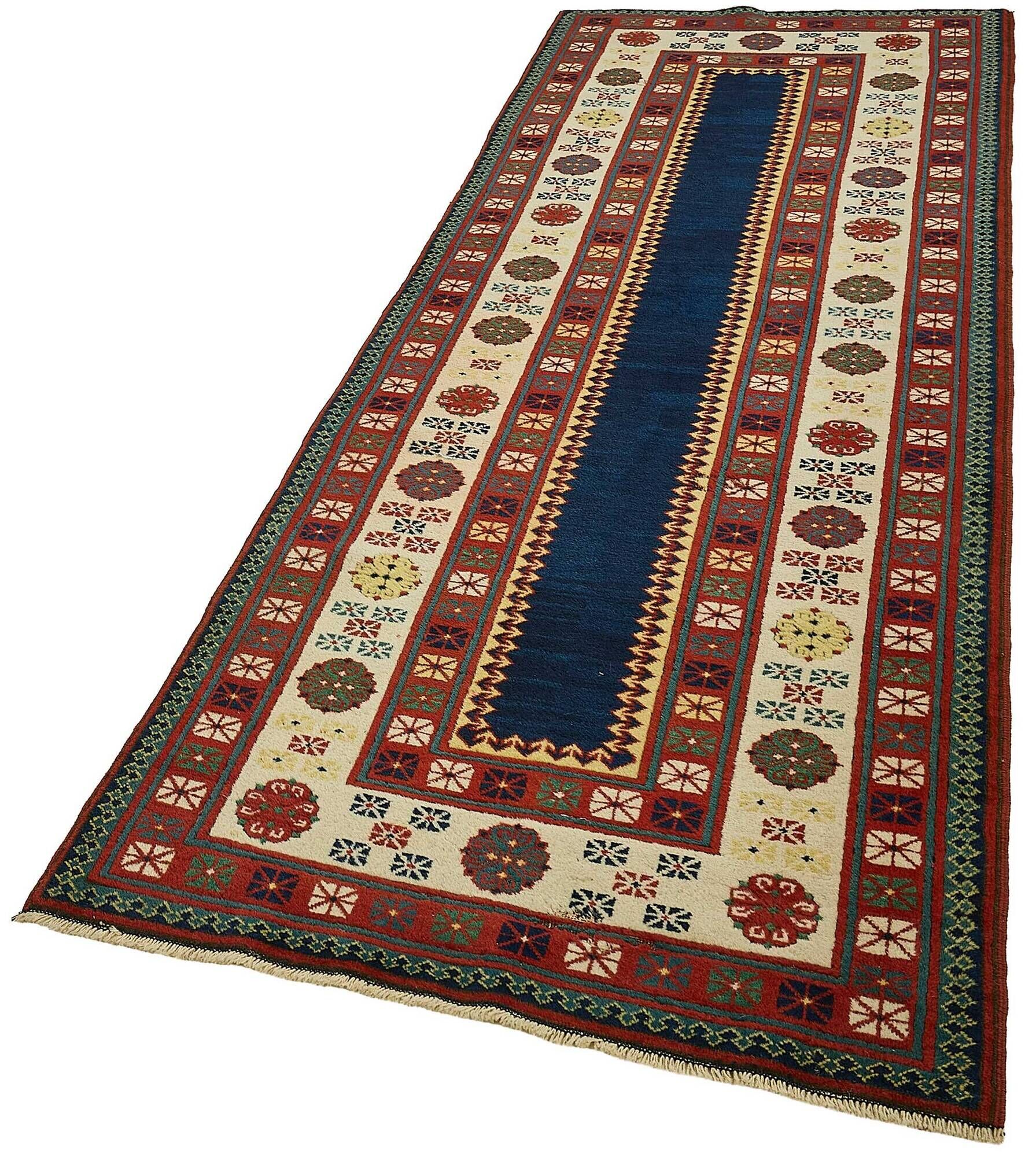Turkish Handknotted Wool Oushak Rug 100 cm x 292 cm