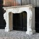 Louis XV style fireplace in Carrara marble, circa 1980.