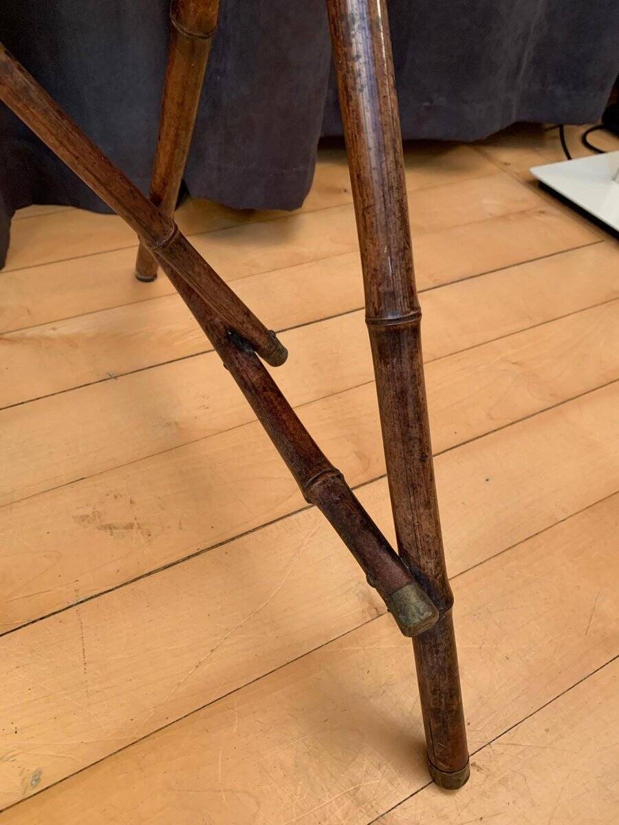 English bamboo side table, 1920s