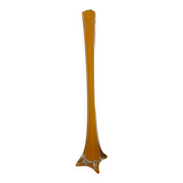 Grand vase soliflore orange