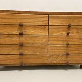 Solid elm sideboard and leather slats