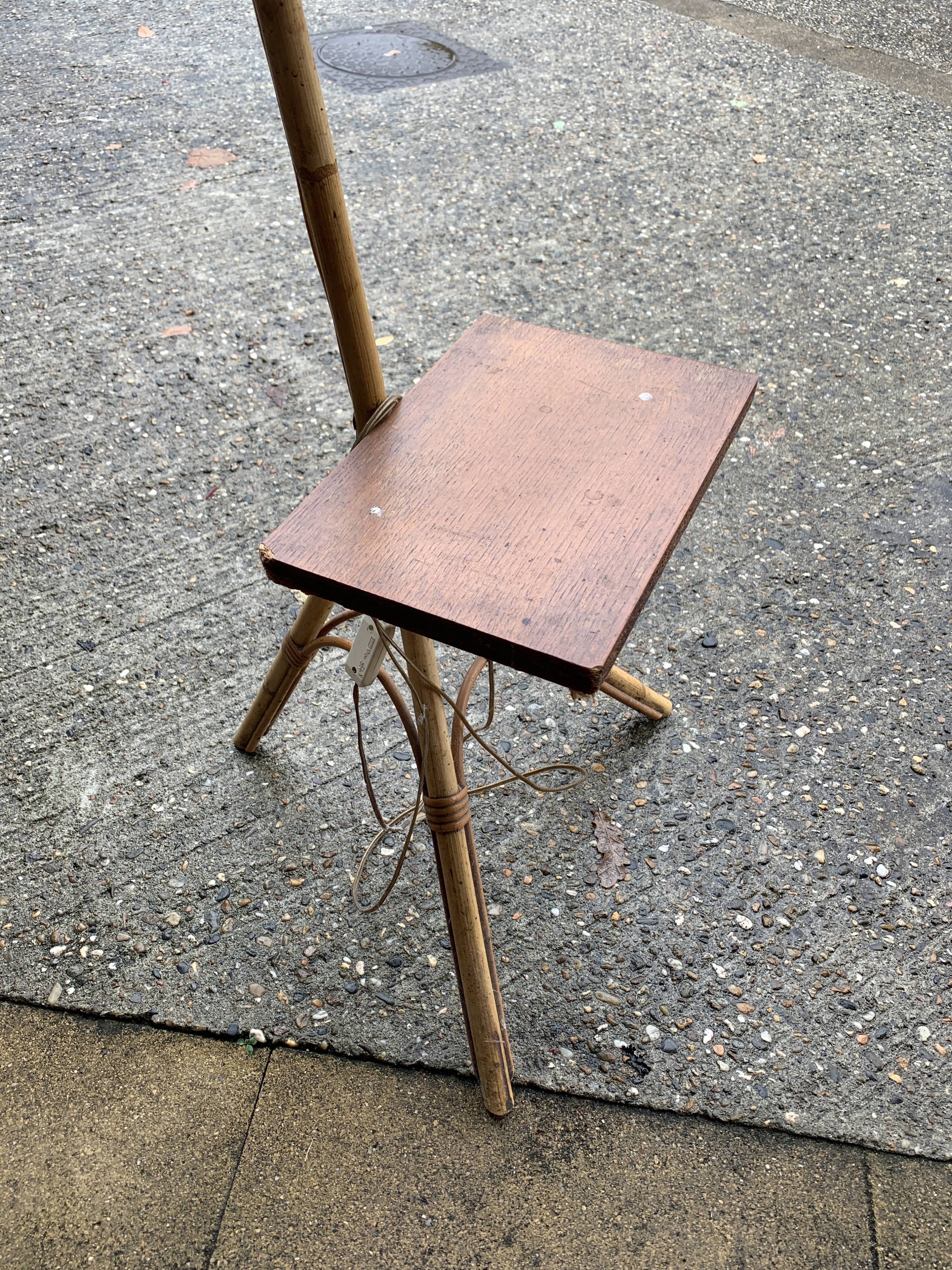 Vintage bamboo lamppost