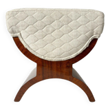 Art Deco Stool in Rosewood Veneer, France, 1930s