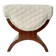 Art Deco Stool in Rosewood Veneer, France, 1930s