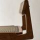 Designer chair in teak wood and cane, SNA Roset1950/60