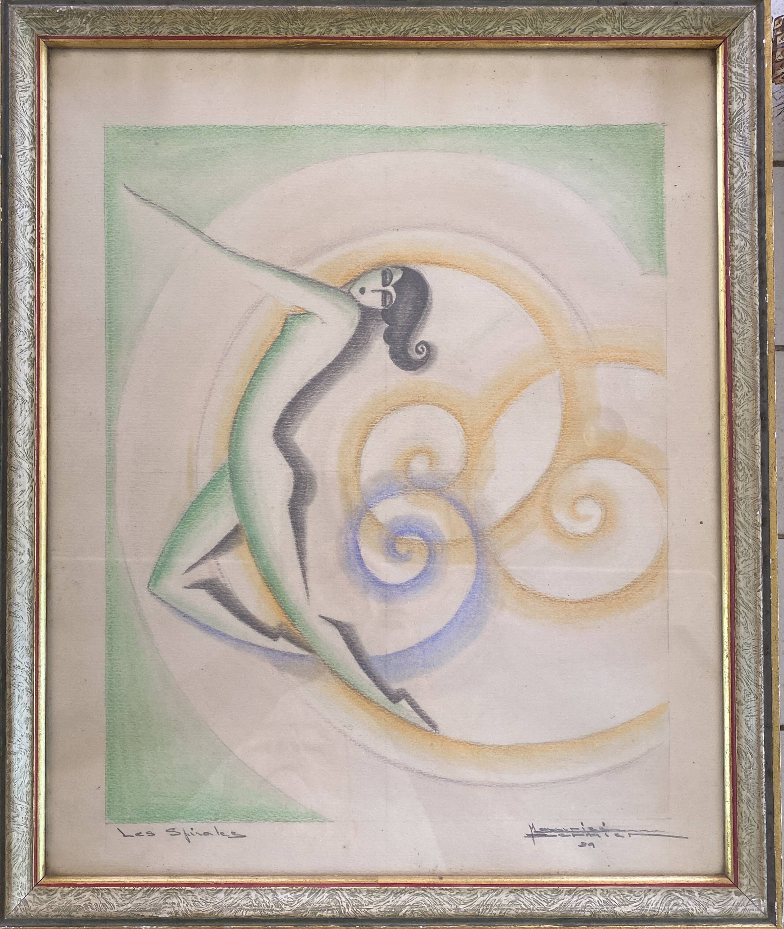 Original Art Deco drawings 1929 pair