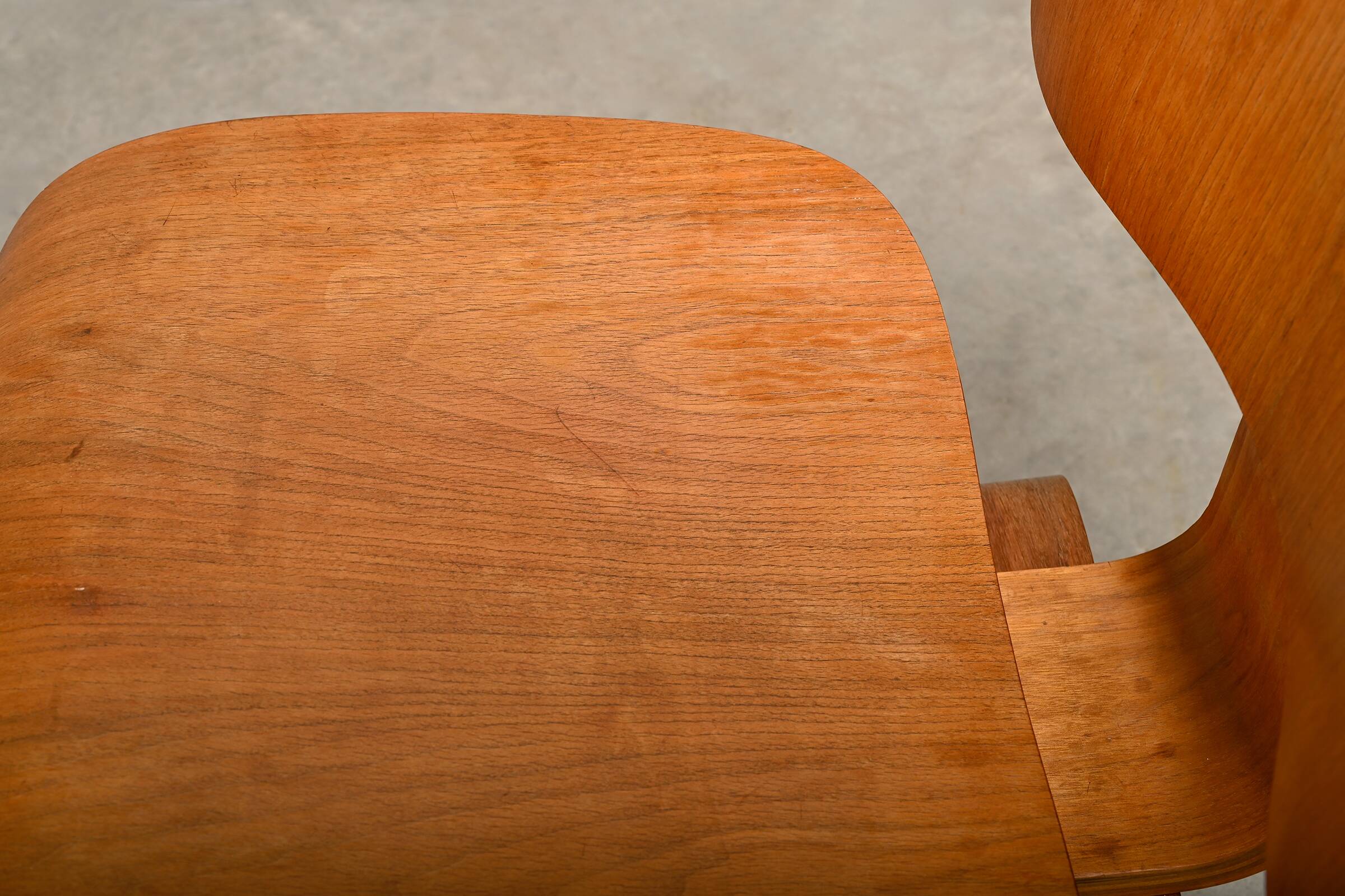 Charles and Ray Eames Early DCW Walnut Plywood Dining Chairs Herman Miller